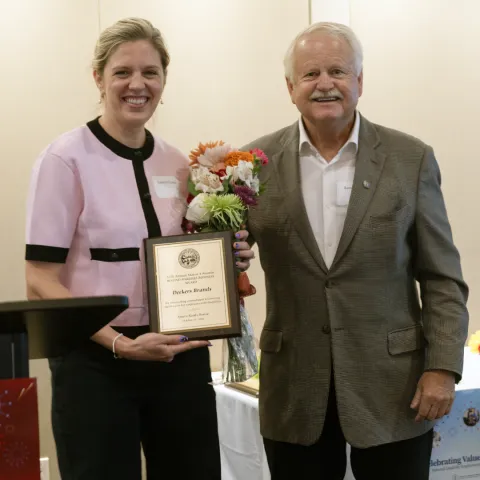 Lauren Cashin and Mayor Rowse 