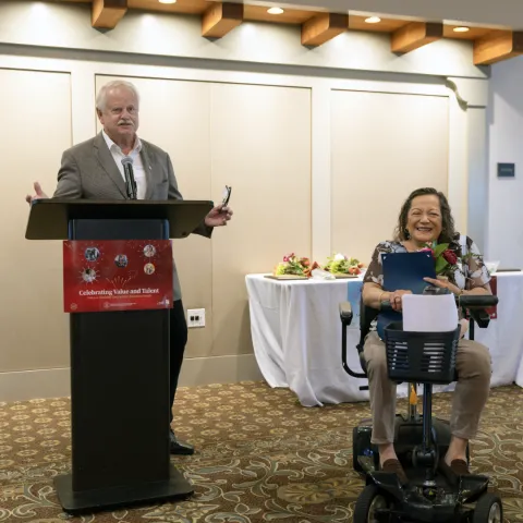 Mayor Rowse and Pearl Mortilla