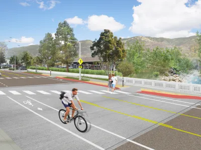 Rendering of the new De La Vina Street Bridge.
